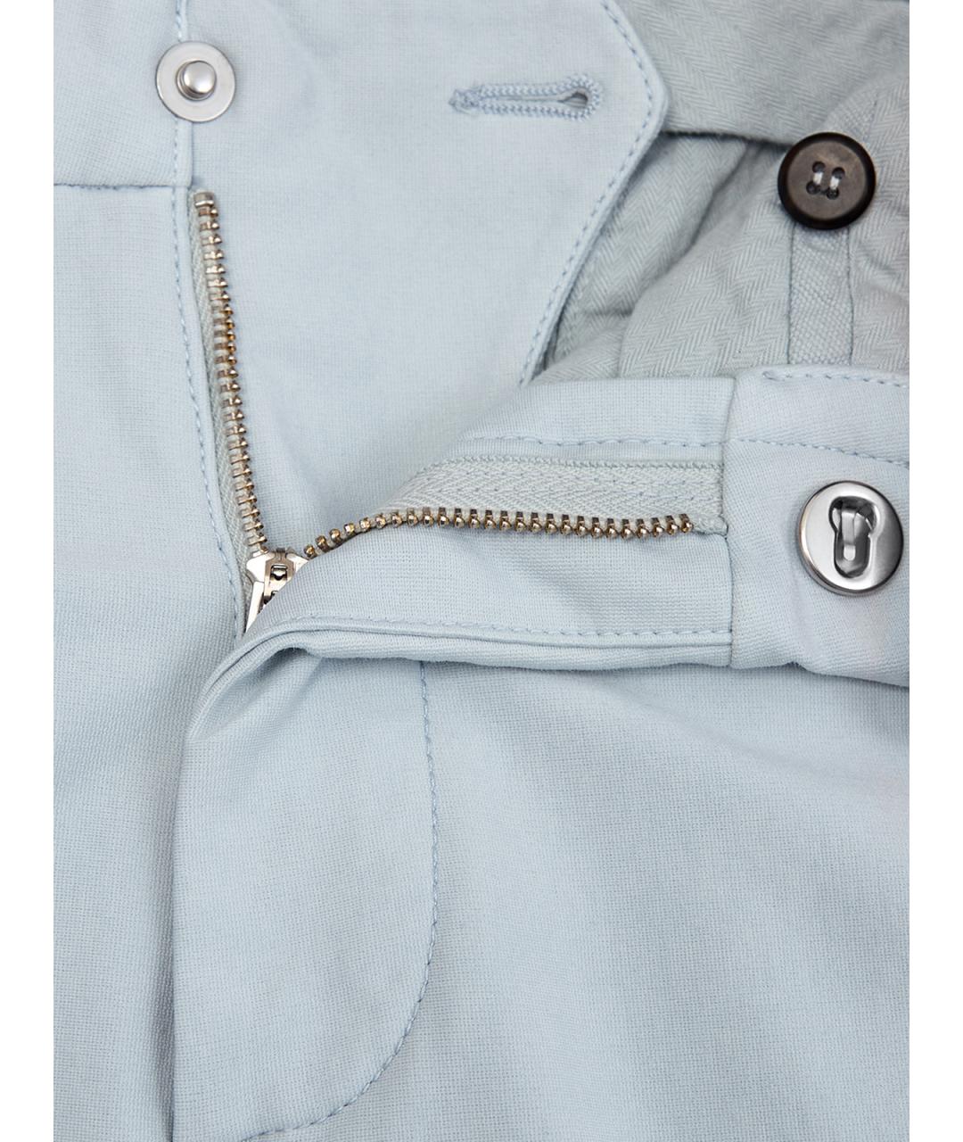 ELEVENTY Голубые хлопковые повседневные брюки, фото 6