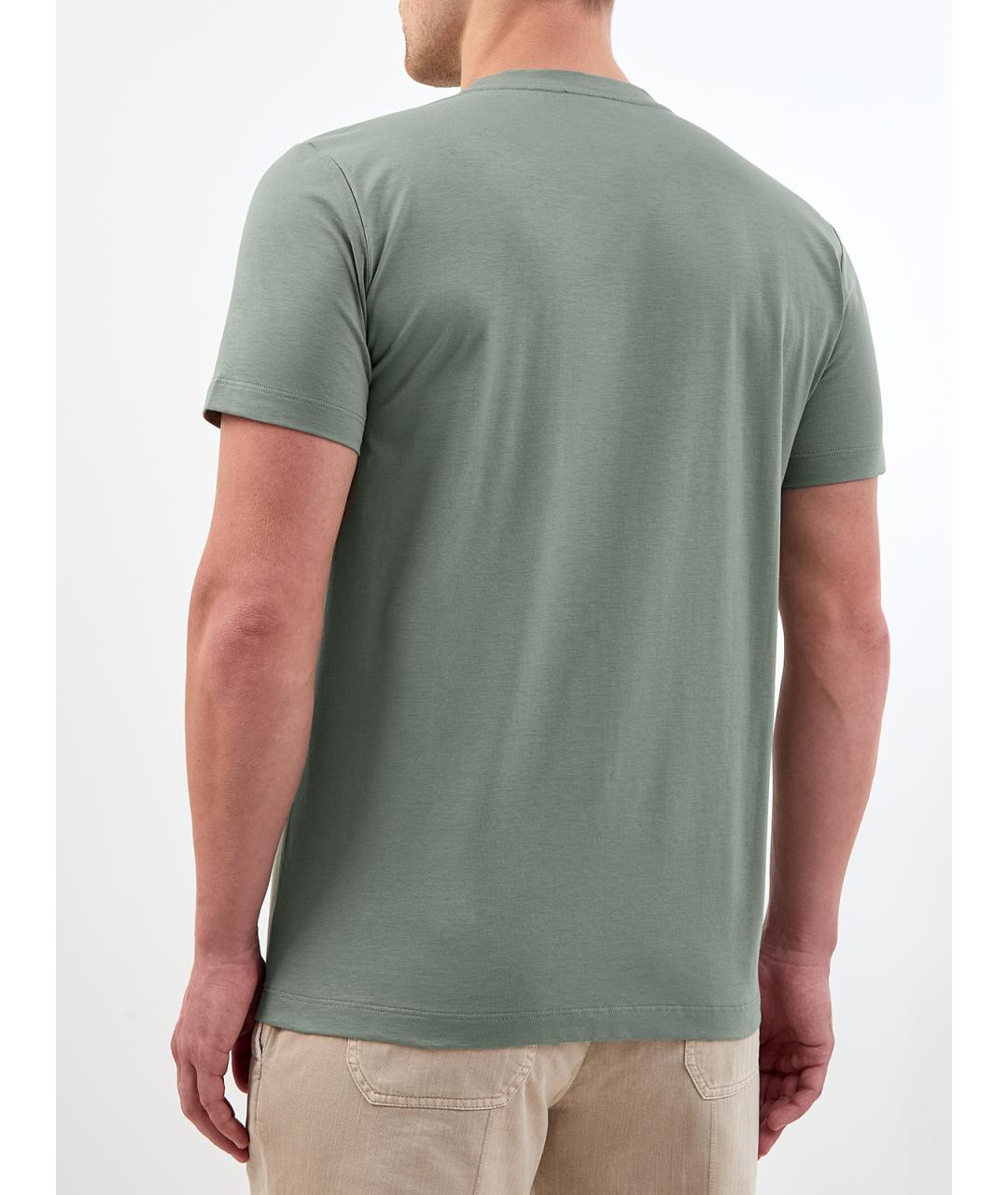 PESERICO Зеленая хлопковая футболка, фото 4