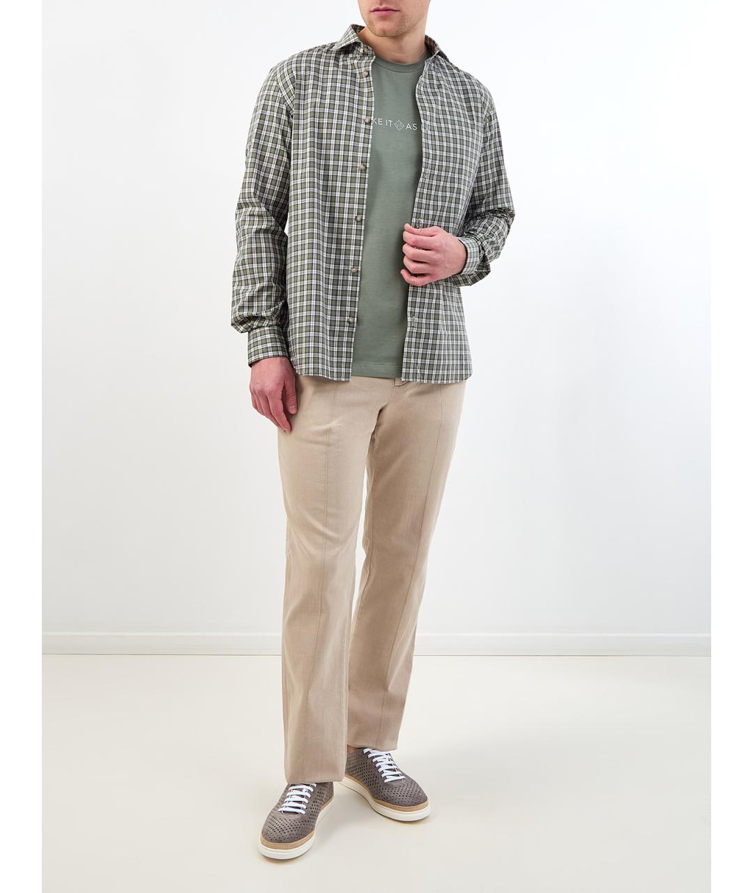 PESERICO Зеленая хлопковая футболка, фото 2