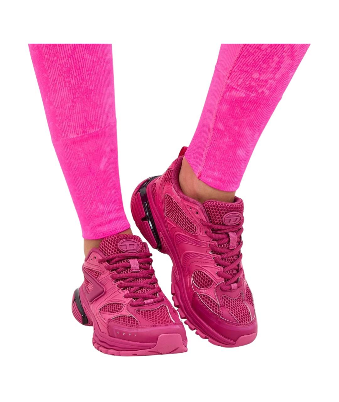 DIESEL Розовые текстильные кроссовки, фото 2