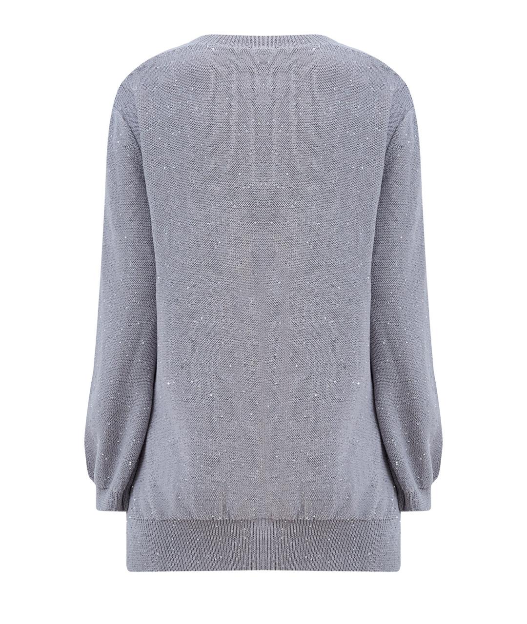 LORENA ANTONIAZZI Серый хлопковый джемпер / свитер, фото 2