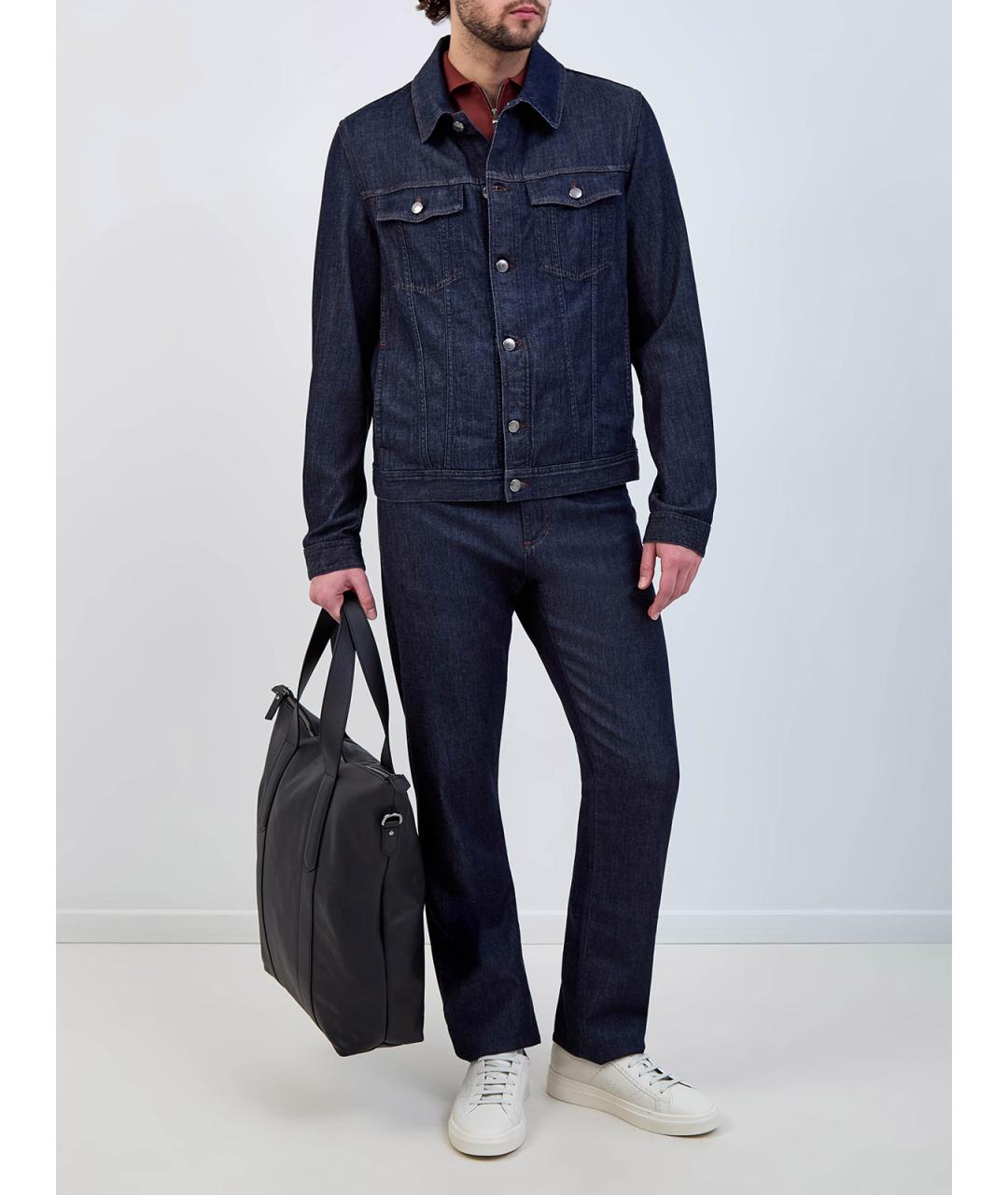 CANALI Синяя хлопковая куртка, фото 2