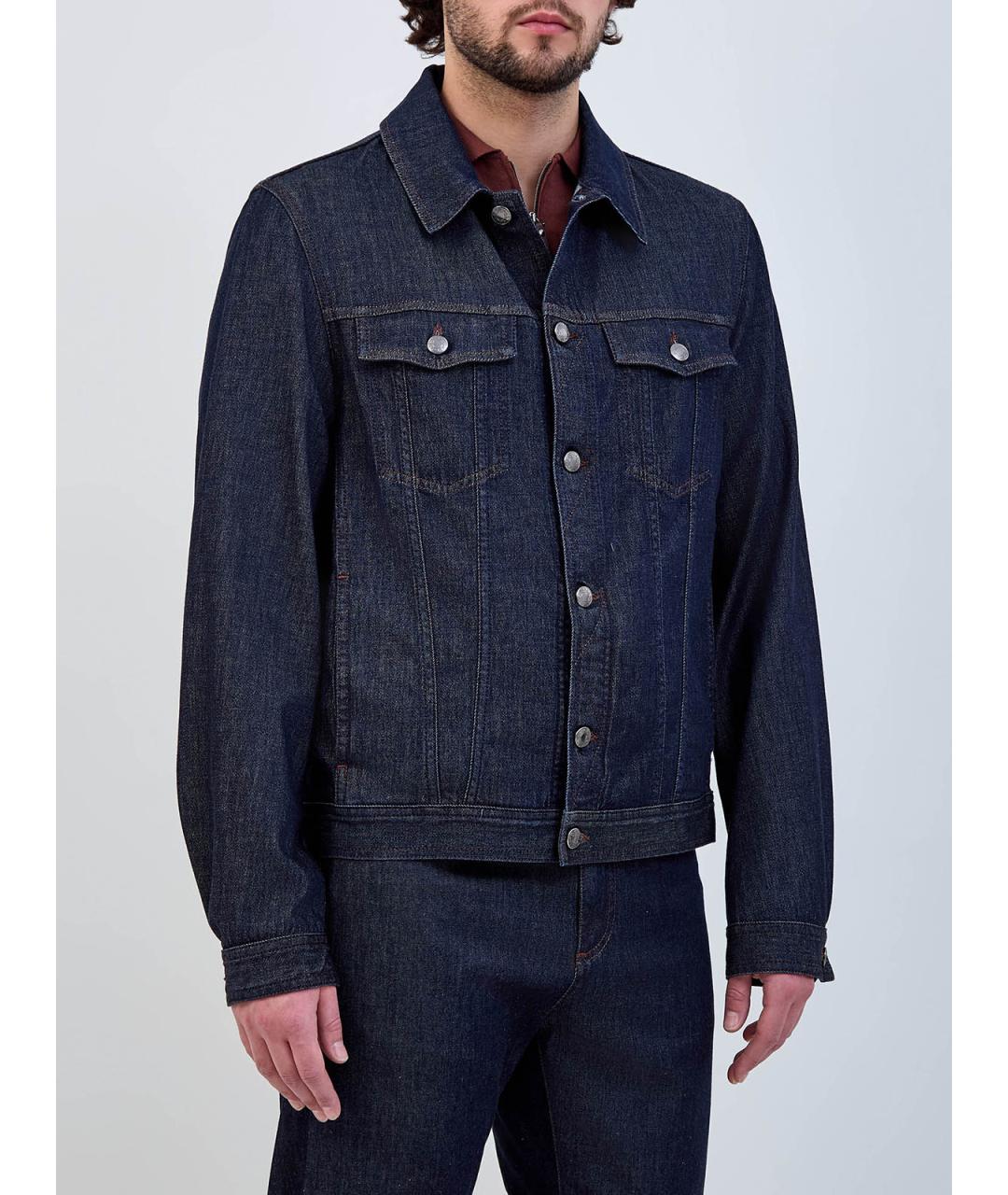 CANALI Синяя хлопковая куртка, фото 3