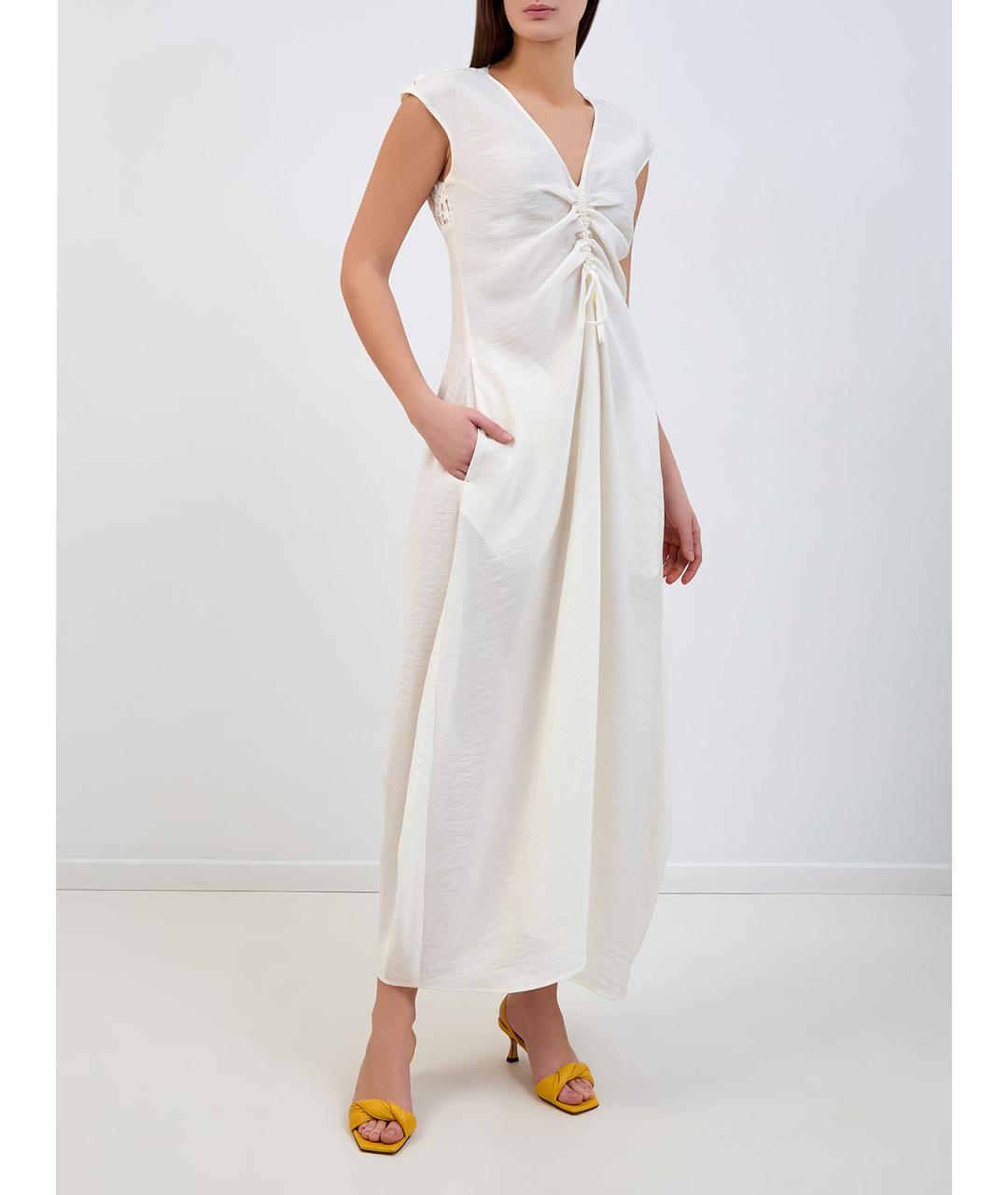 GENTRY PORTOFINO Белое повседневное платье, фото 3