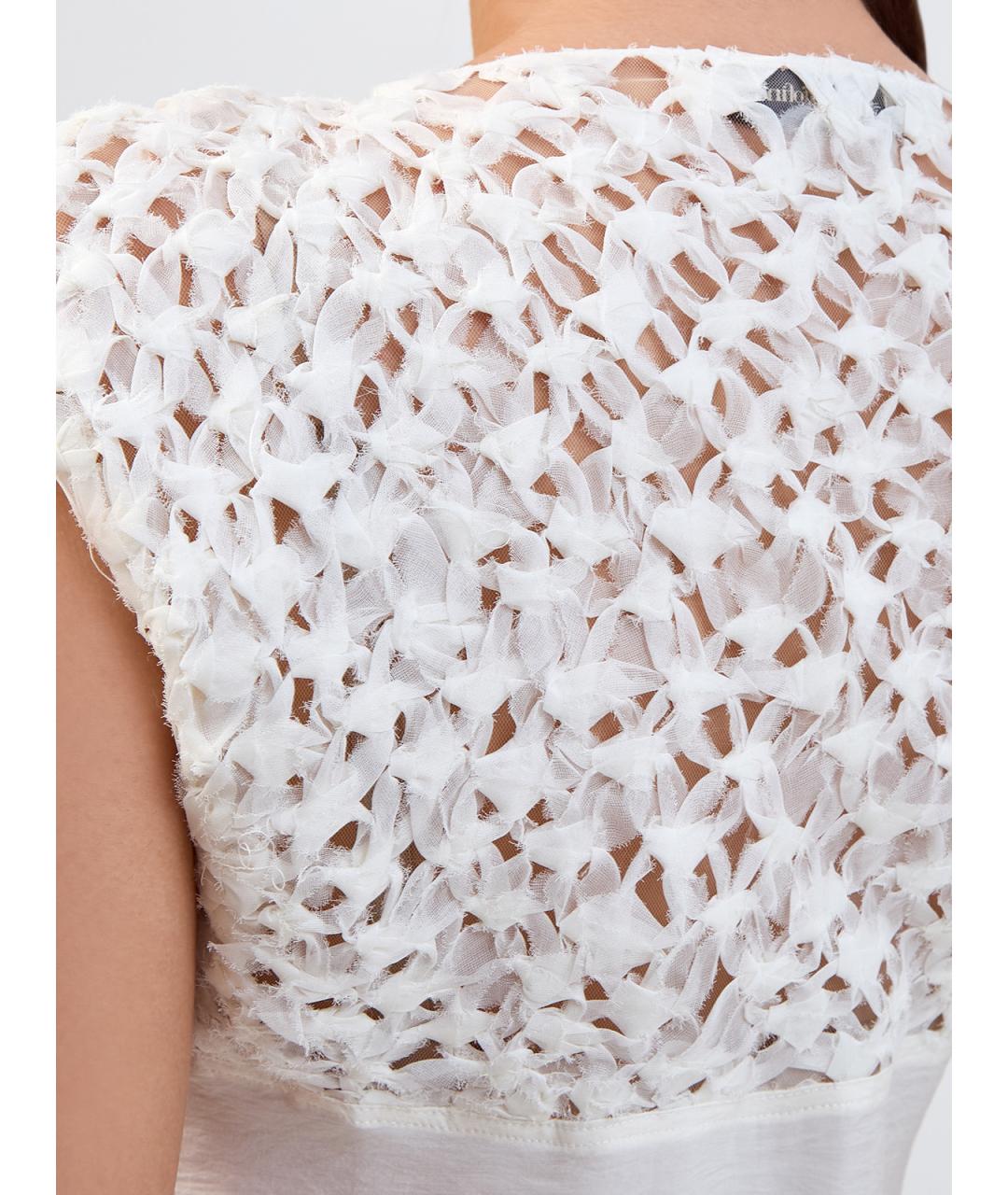 GENTRY PORTOFINO Белое повседневное платье, фото 5