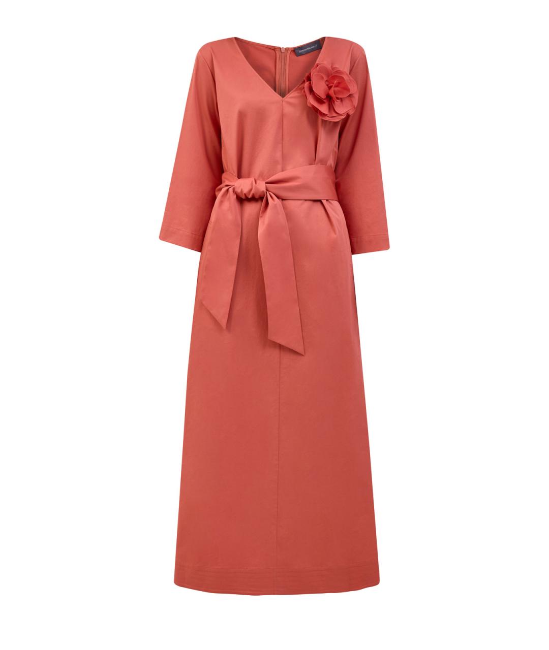 LORENA ANTONIAZZI Оранжевое хлопковое повседневное платье, фото 1