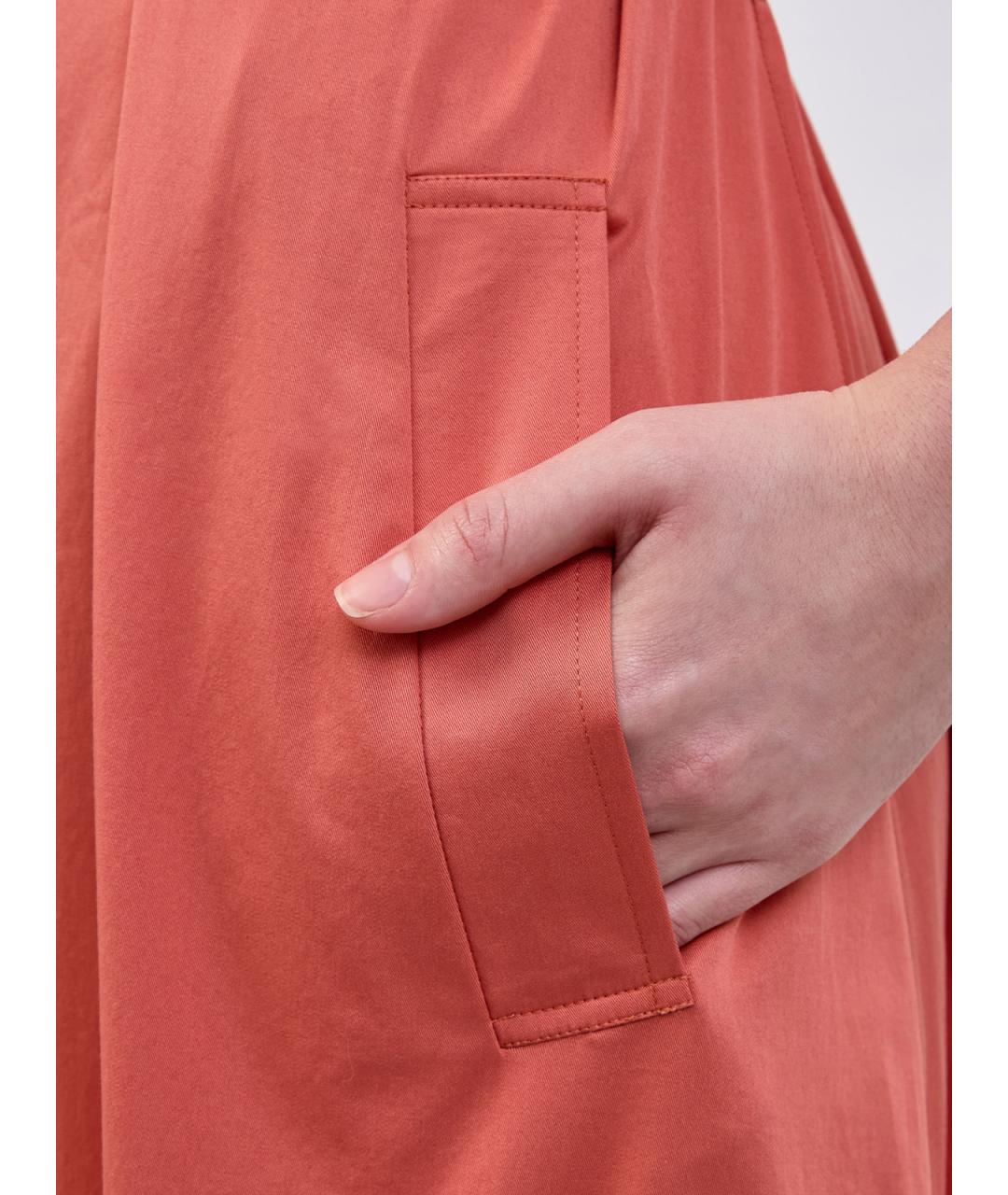 LORENA ANTONIAZZI Оранжевое хлопковое повседневное платье, фото 3