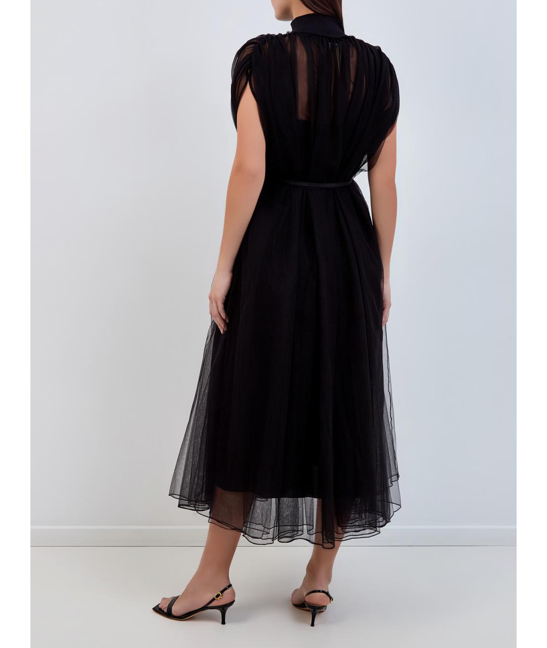 FABIANA FILIPPI Черное полиамидовое повседневное платье, фото 4