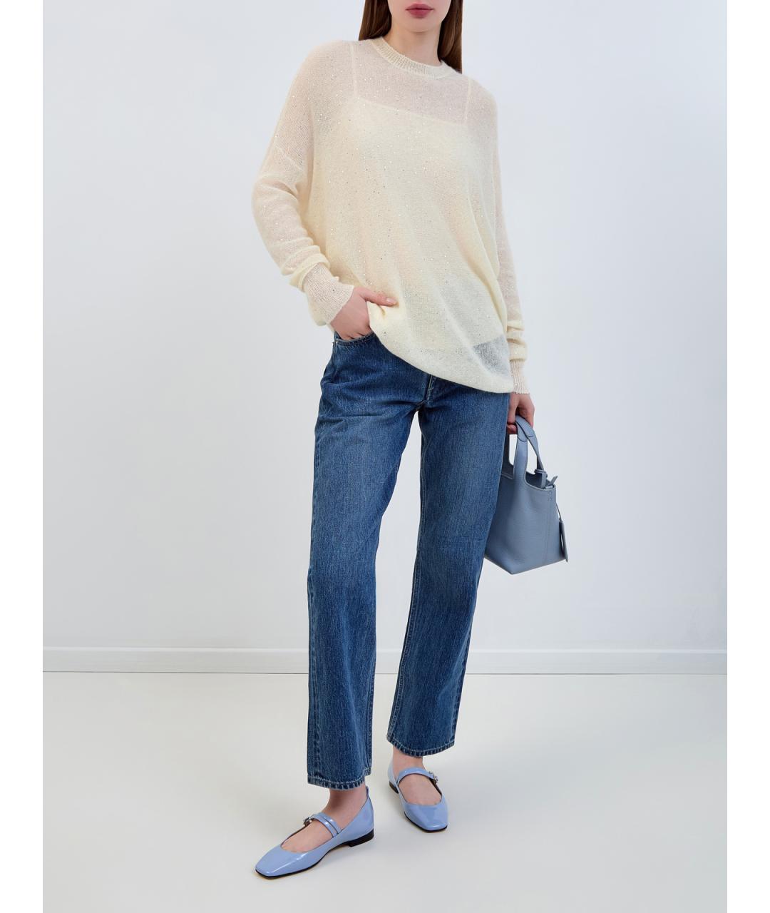 FABIANA FILIPPI Бежевый полиамидовый джемпер / свитер, фото 2