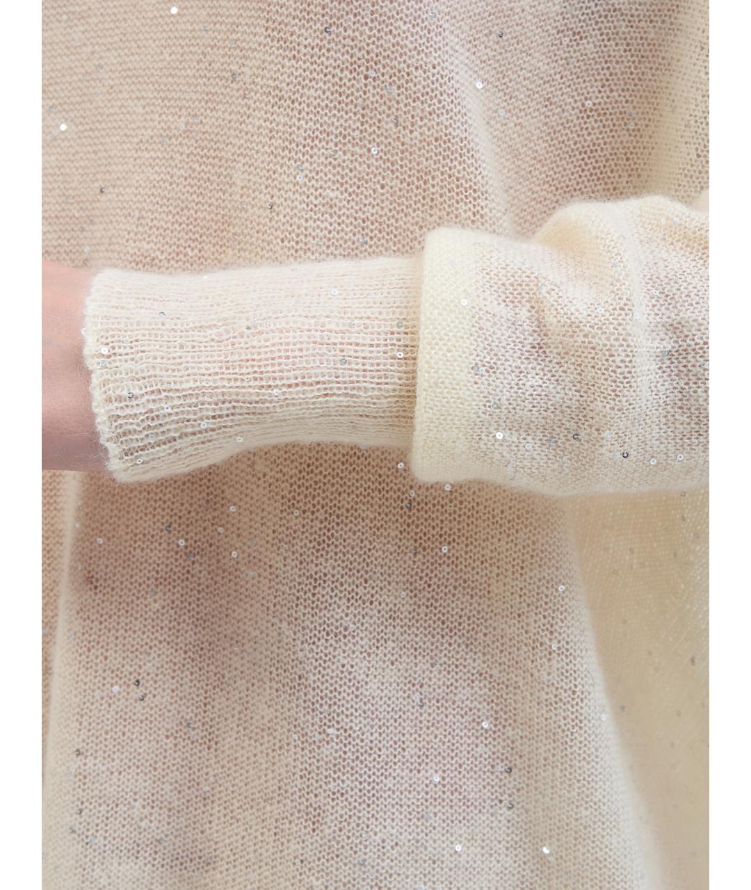 FABIANA FILIPPI Бежевый полиамидовый джемпер / свитер, фото 5