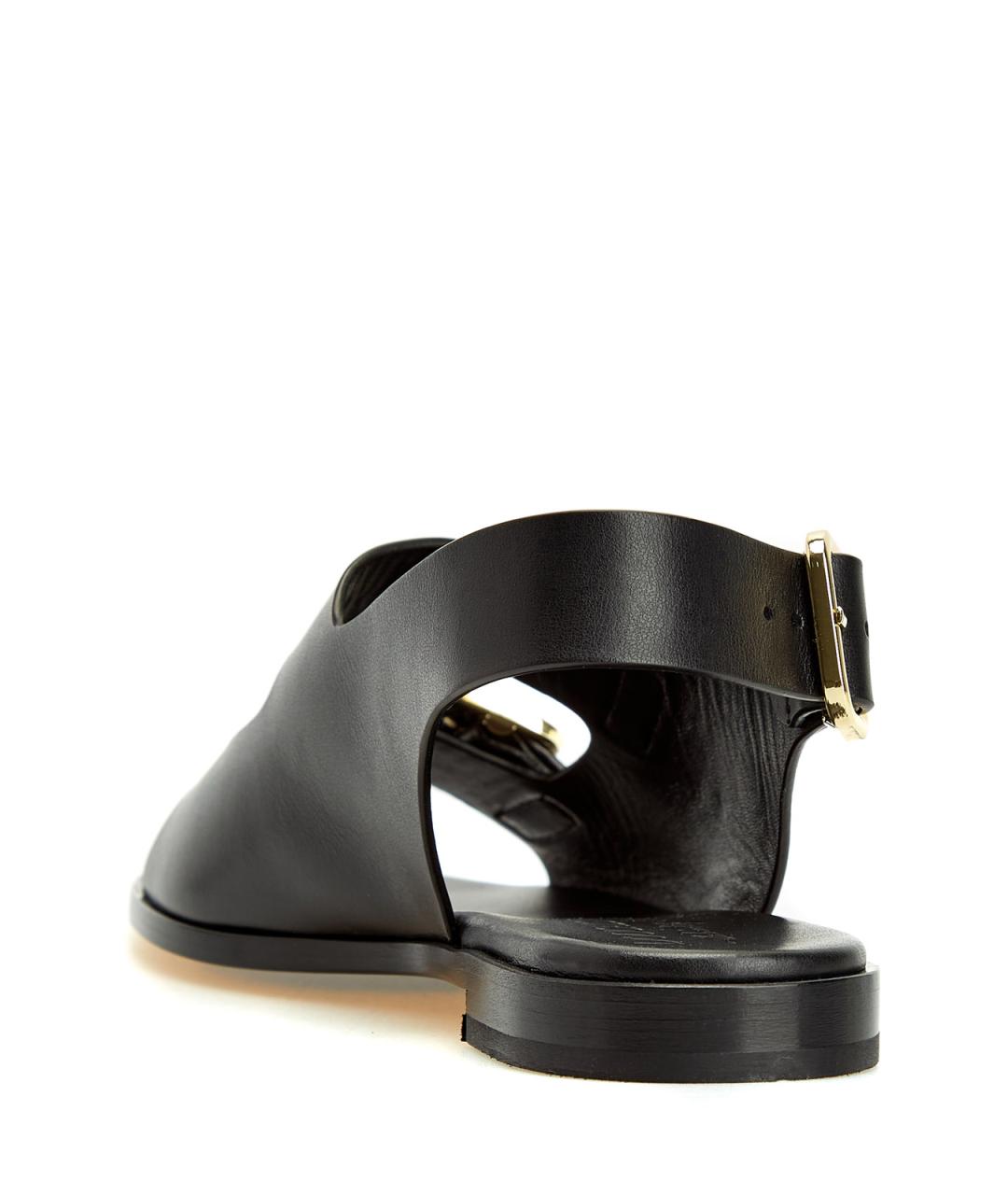 DOUCAL'S Черные кожаные сандалии, фото 4