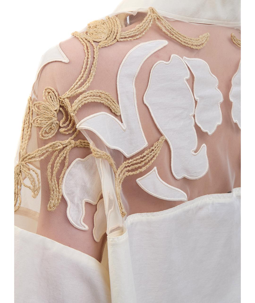 GENTRY PORTOFINO Бежевая хлопковая рубашка, фото 5