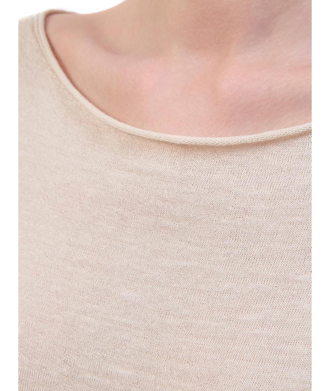 GENTRY PORTOFINO Бежевый кашемировый джемпер / свитер, фото 5