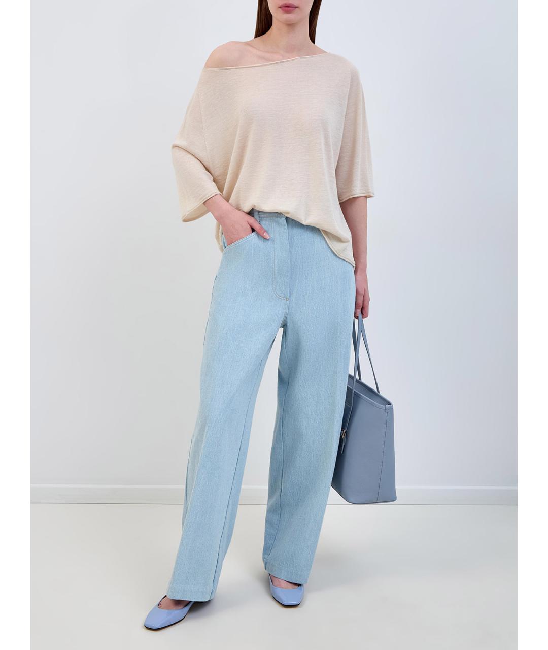 GENTRY PORTOFINO Бежевый кашемировый джемпер / свитер, фото 2