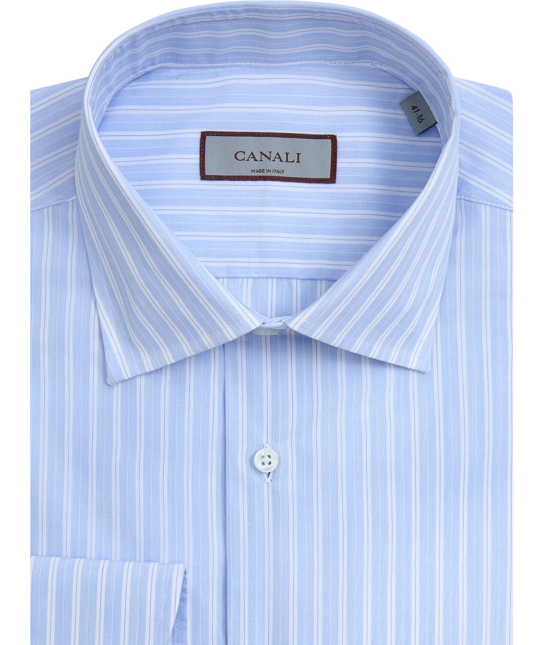 CANALI Голубая хлопковая кэжуал рубашка, фото 2