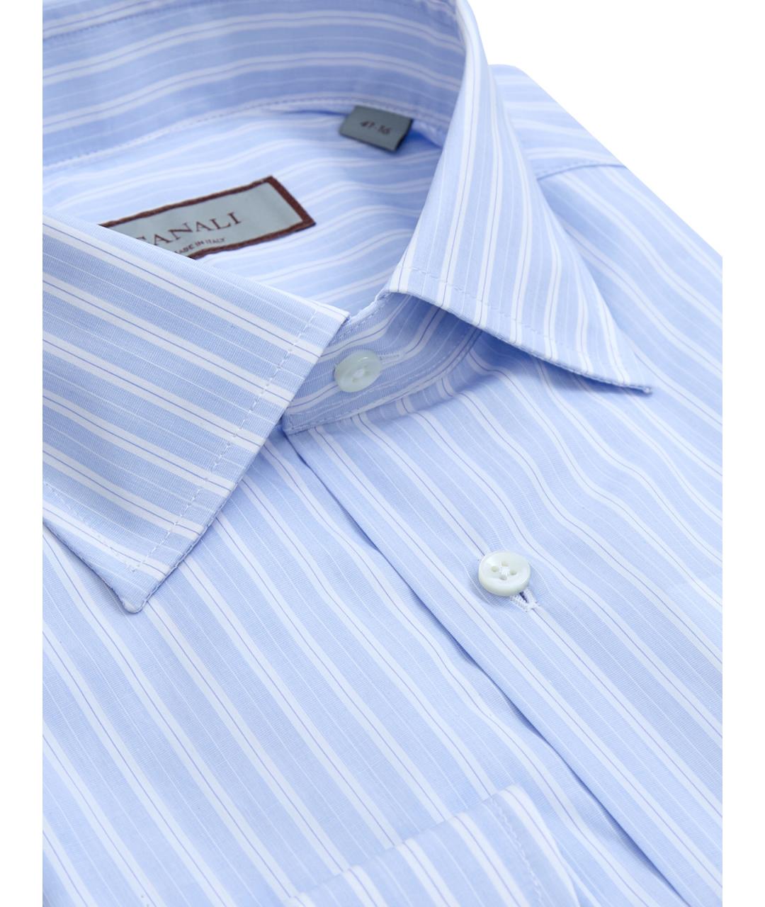 CANALI Голубая хлопковая кэжуал рубашка, фото 3