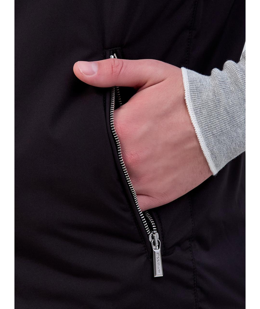 MOORER Черный полиэстеровый жилет, фото 5