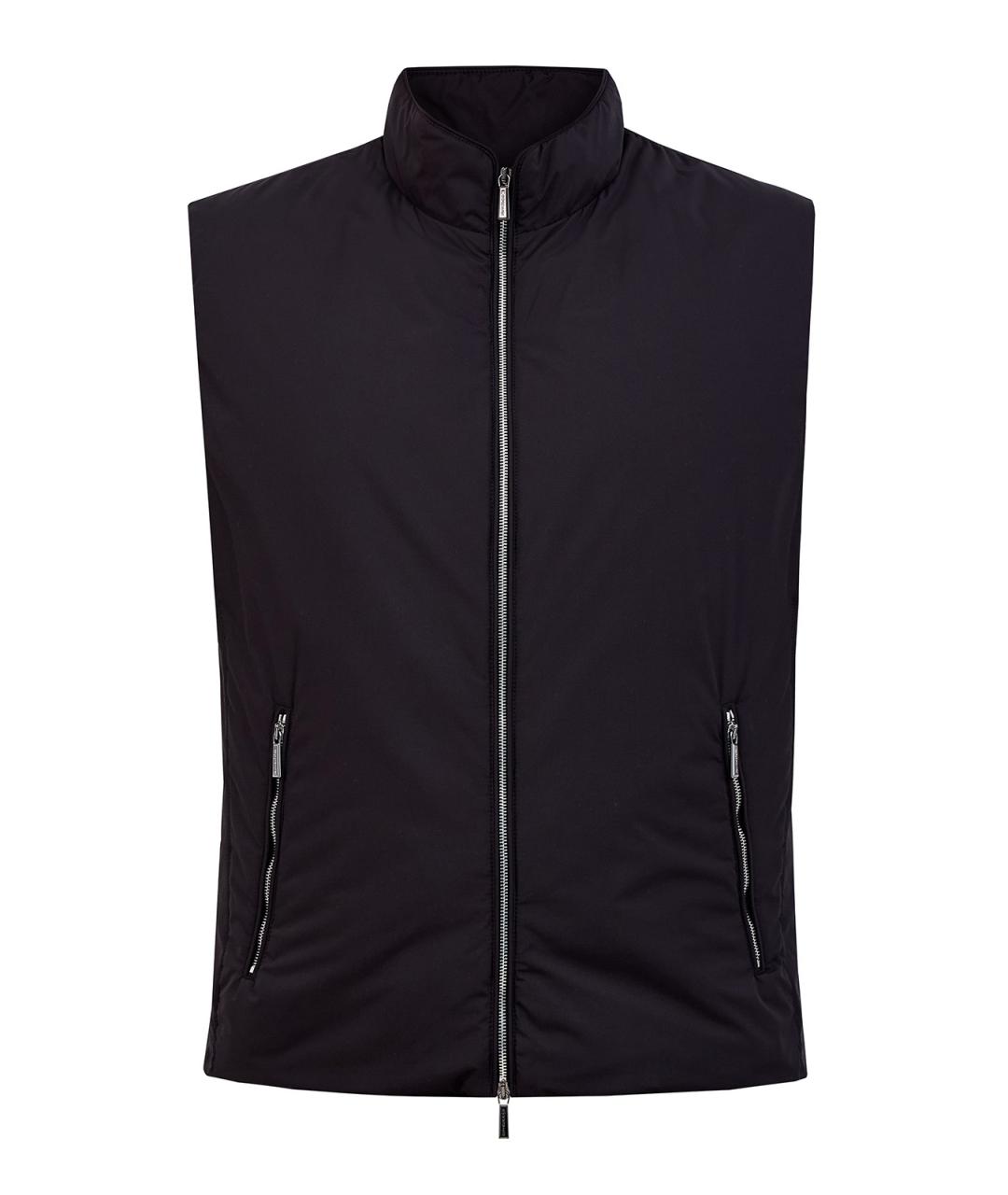 MOORER Черный полиэстеровый жилет, фото 1