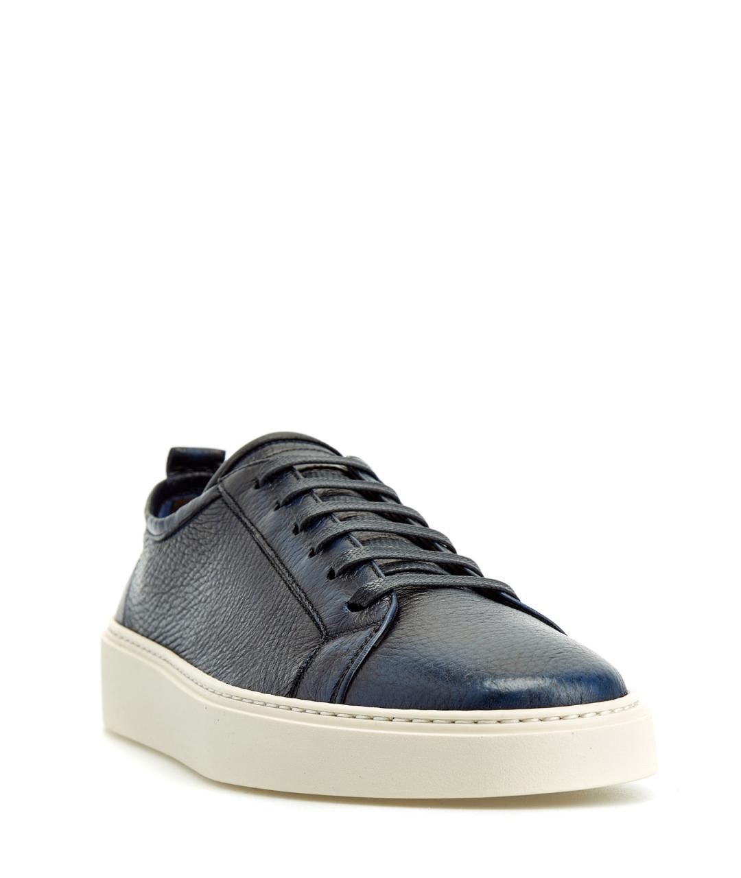 BARRETT Темно-синие кожаные низкие кроссовки / кеды, фото 3