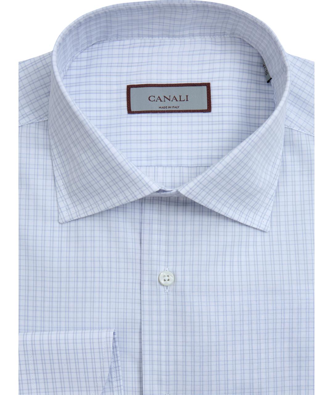 CANALI Белая хлопковая кэжуал рубашка, фото 2