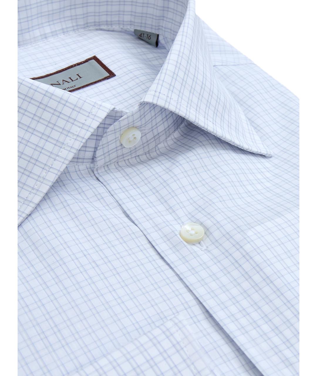 CANALI Белая хлопковая кэжуал рубашка, фото 3