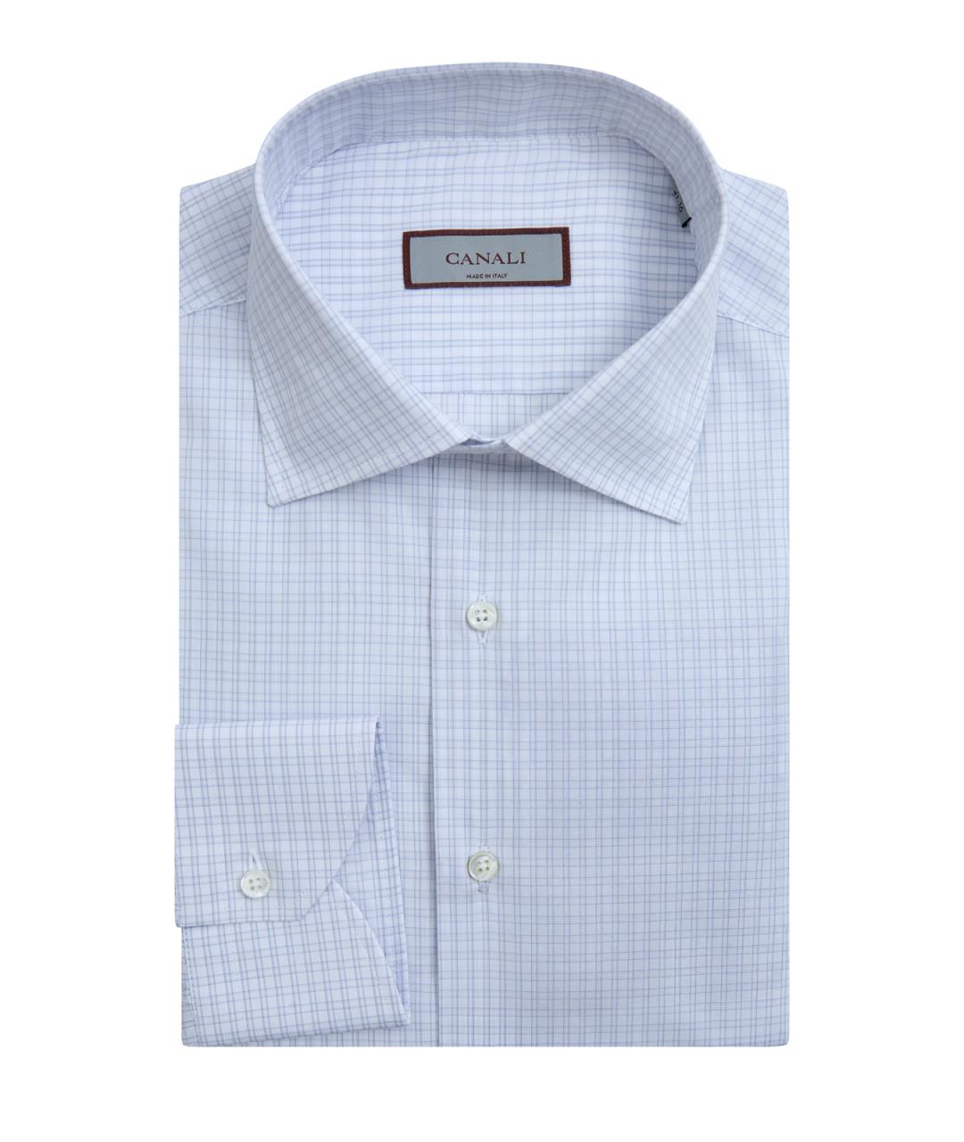 CANALI Белая хлопковая кэжуал рубашка, фото 1