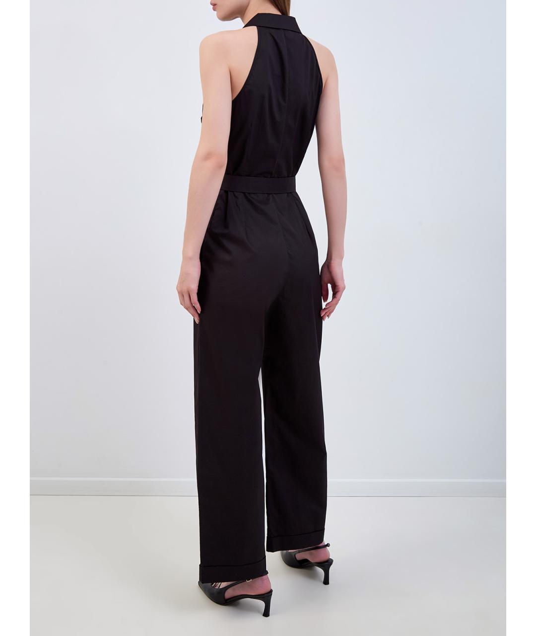 PESERICO Черный хлопковый комбинезон, фото 4