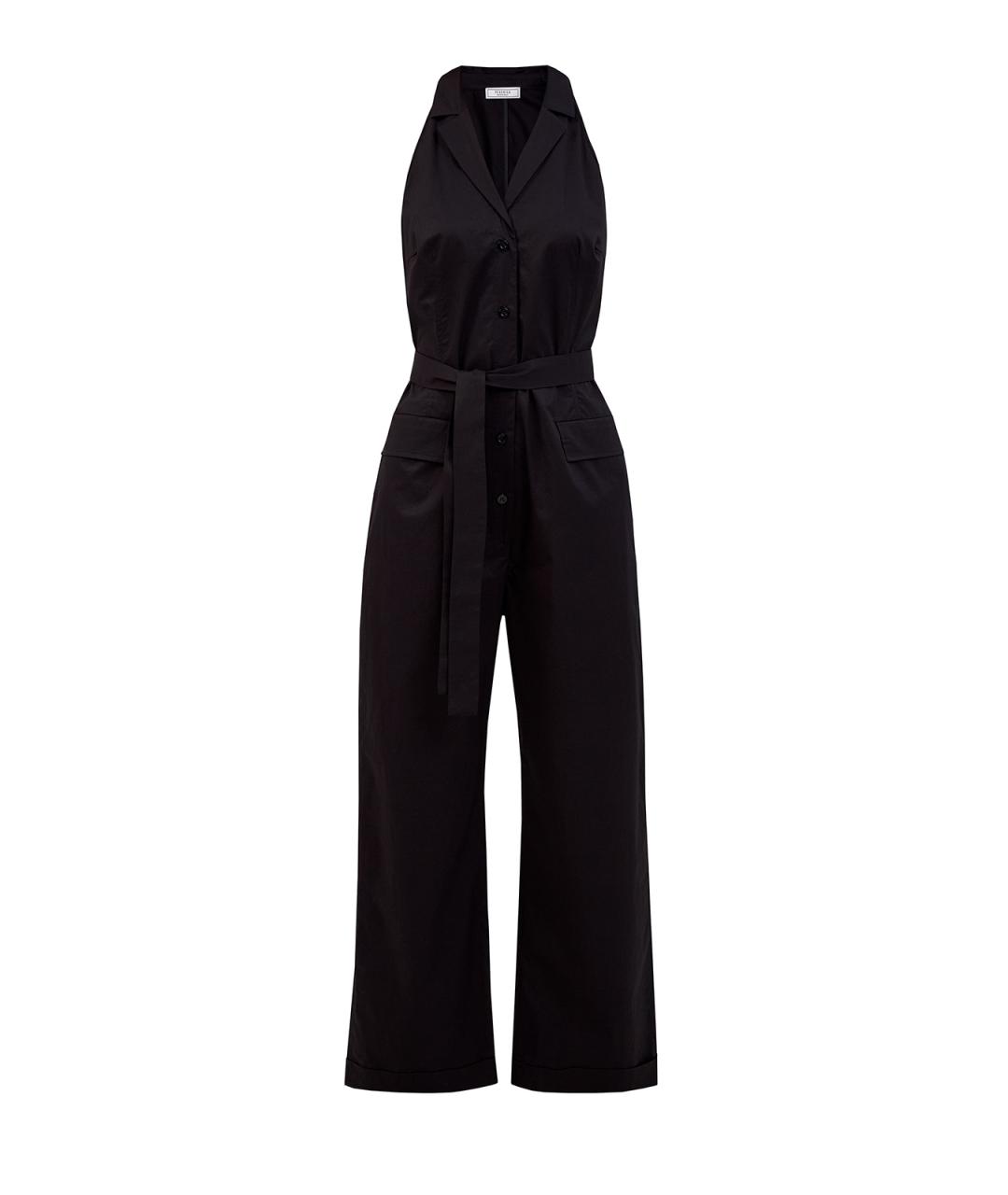 PESERICO Черный хлопковый комбинезон, фото 1