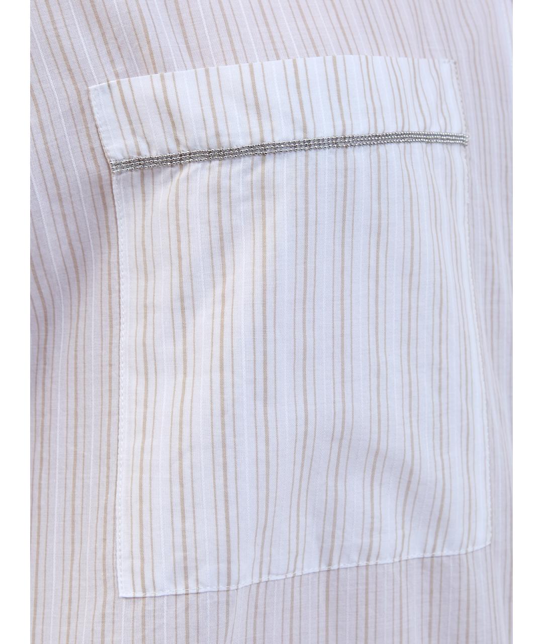 PESERICO Белая хлопковая рубашка, фото 5