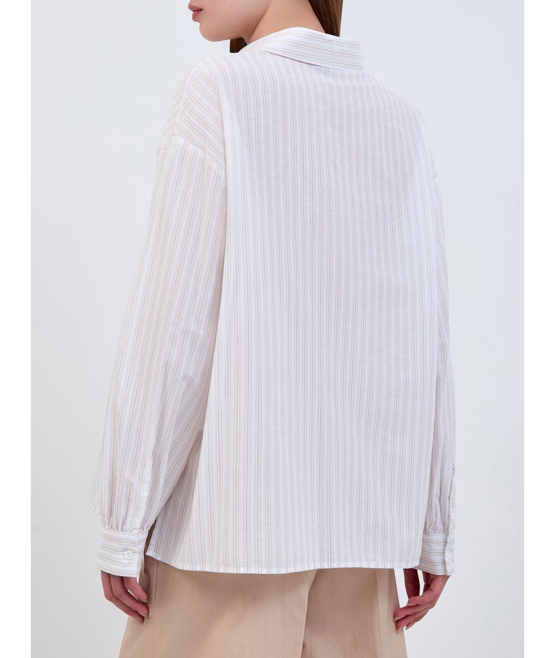 PESERICO Белая хлопковая рубашка, фото 4