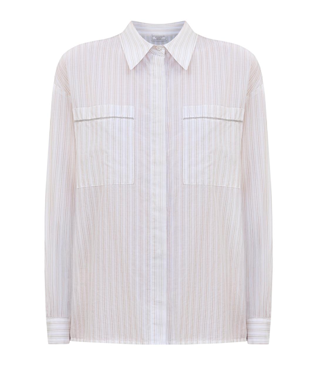 PESERICO Белая хлопковая рубашка, фото 1