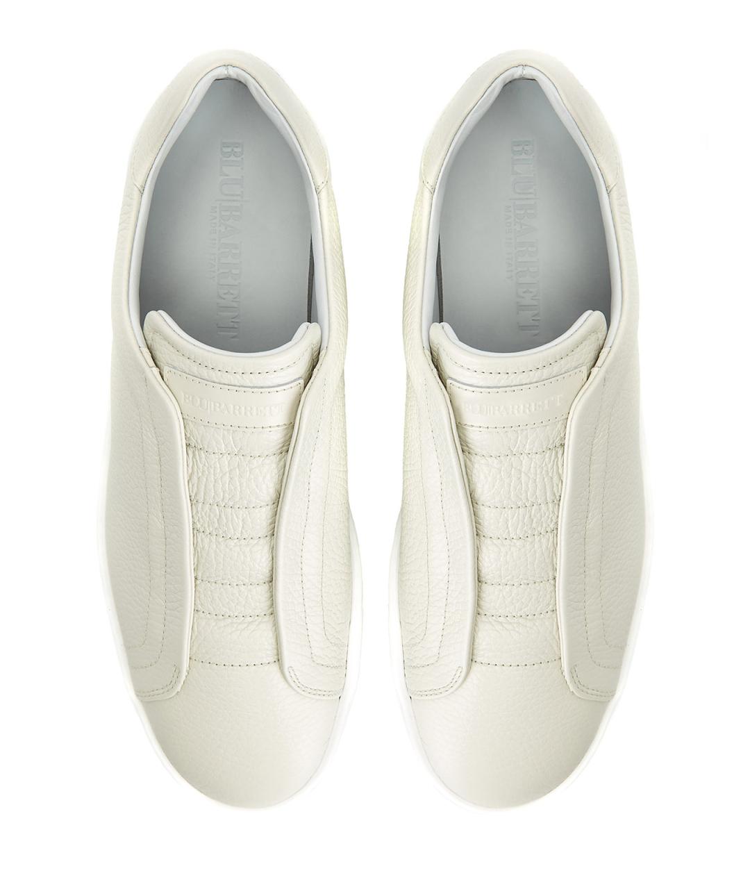 BARRETT Бежевые кожаные низкие кроссовки / кеды, фото 6