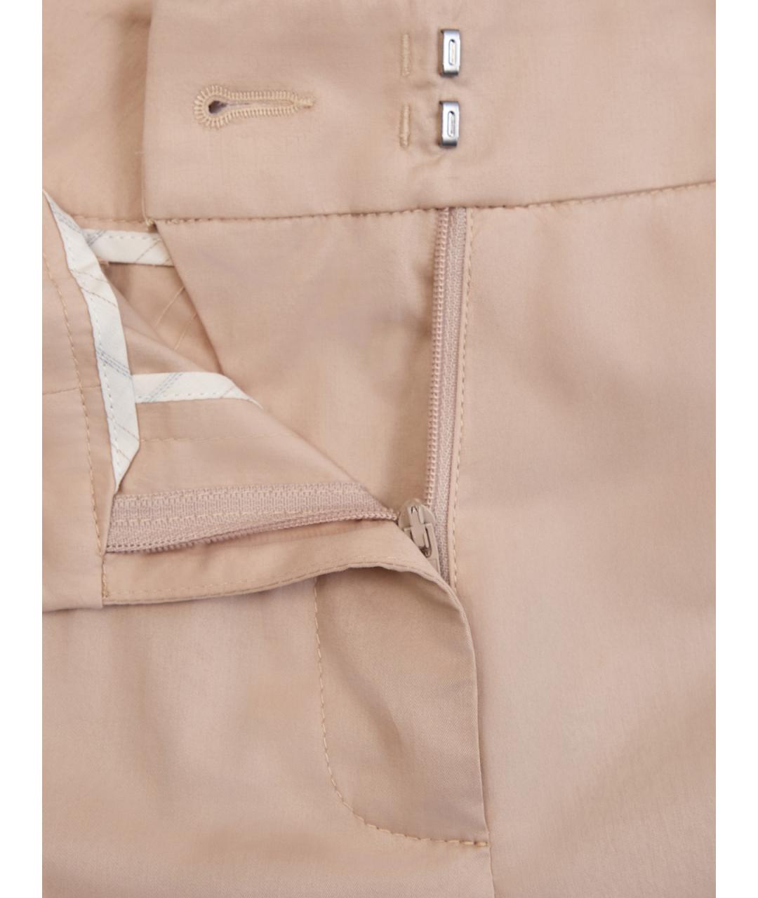 PESERICO Бежевые хлопковые шорты, фото 6