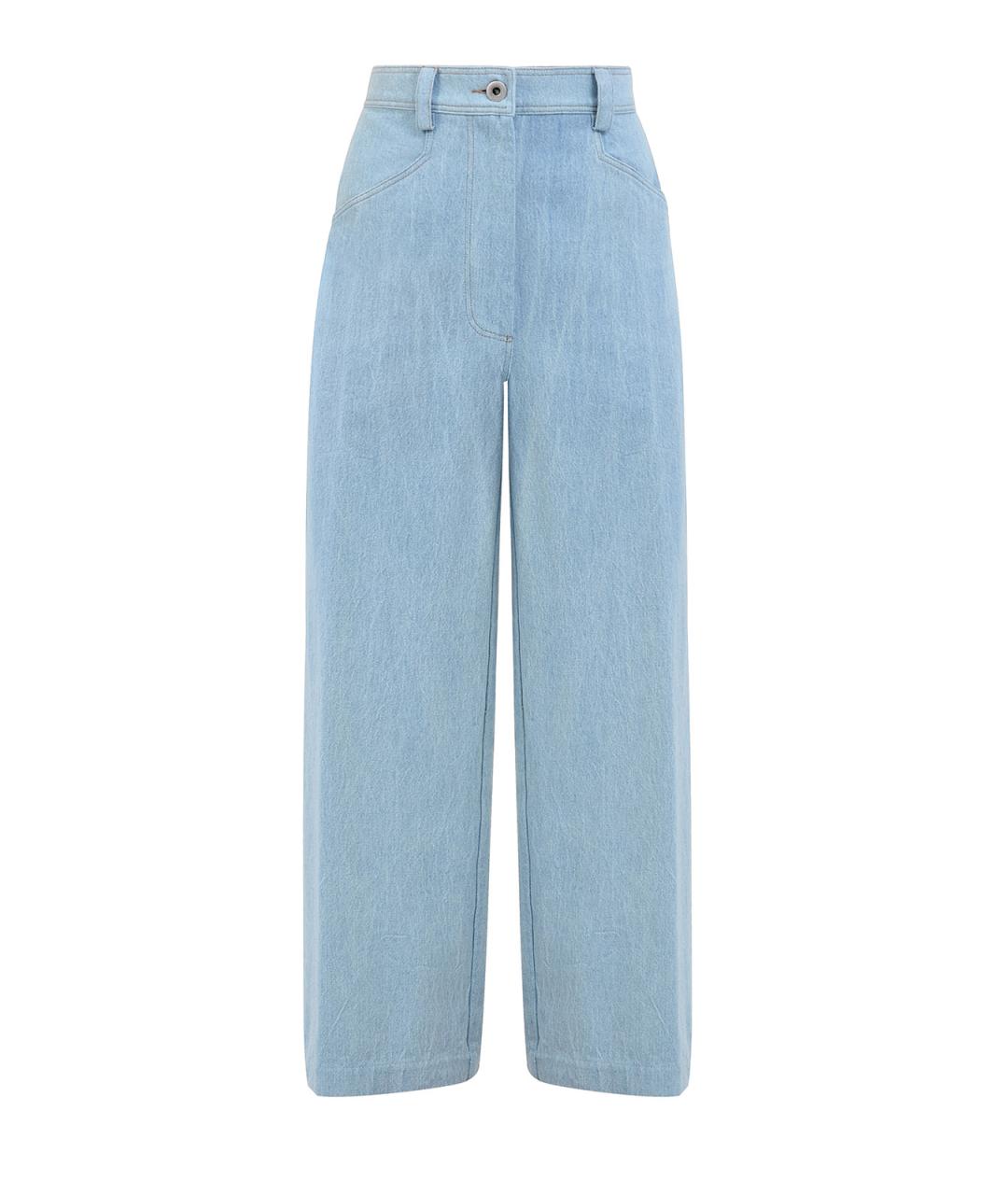 GENTRY PORTOFINO Голубые хлопковые прямые джинсы, фото 1