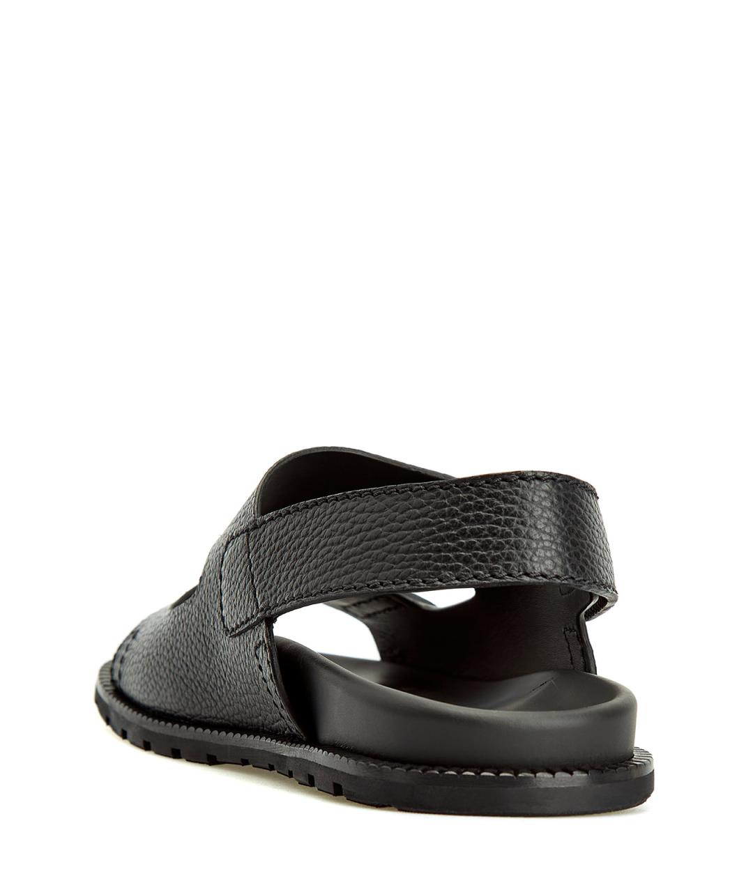 BARRETT Черные кожаные сандалии, фото 4