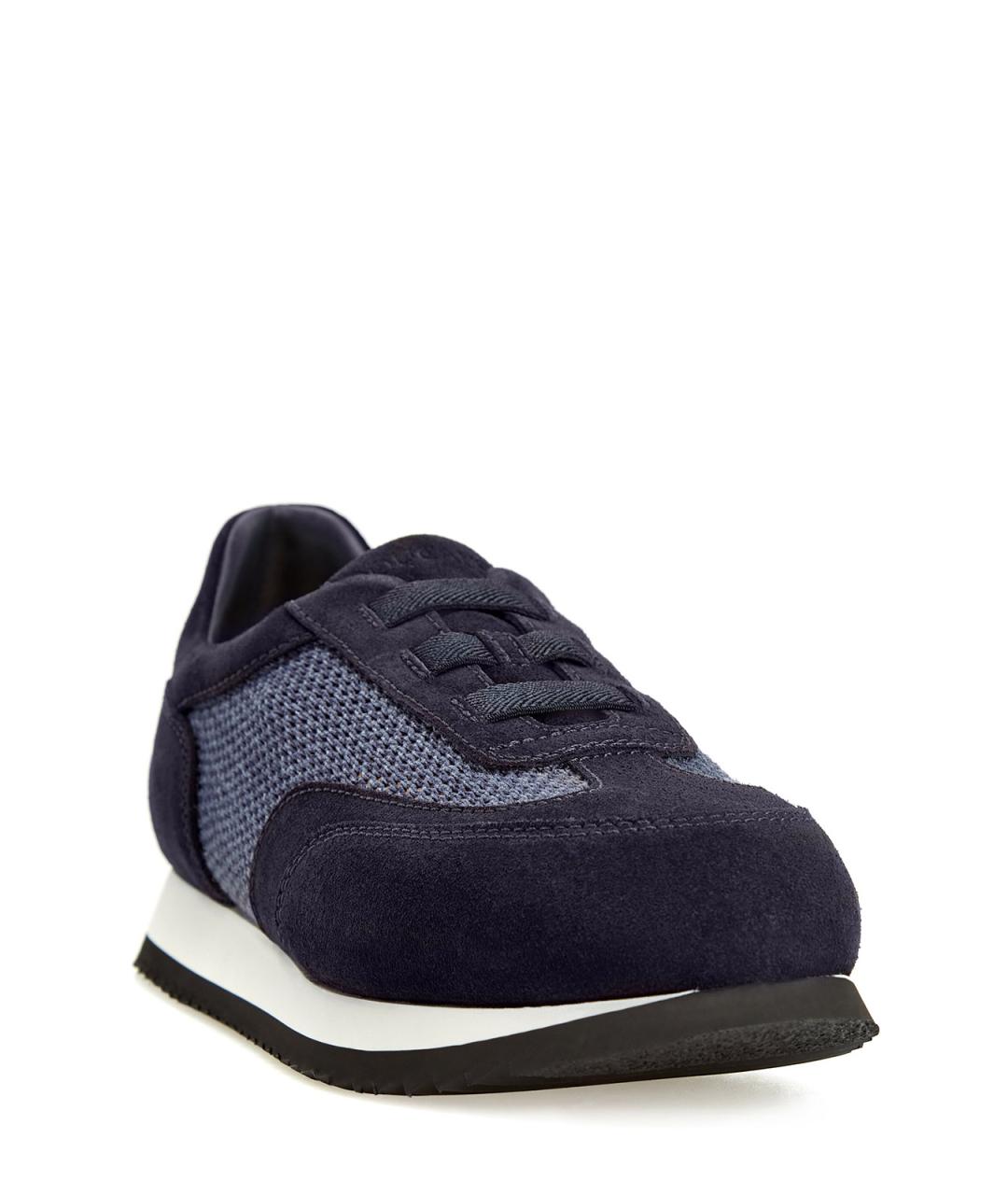 DOUCAL'S Синие кожаные низкие кроссовки / кеды, фото 3