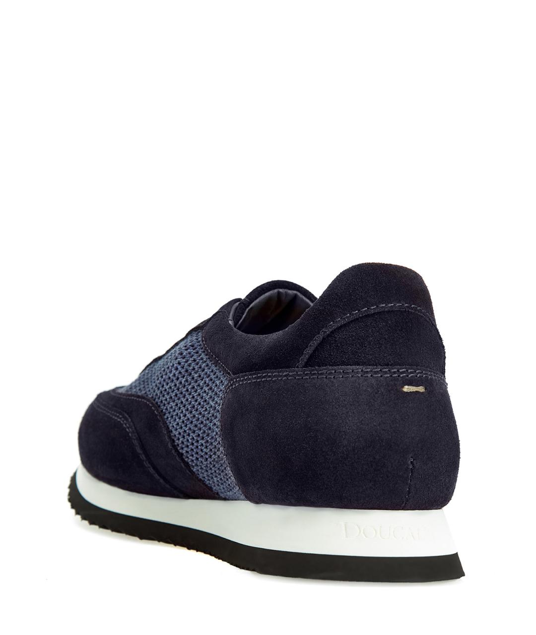 DOUCAL'S Синие кожаные низкие кроссовки / кеды, фото 4