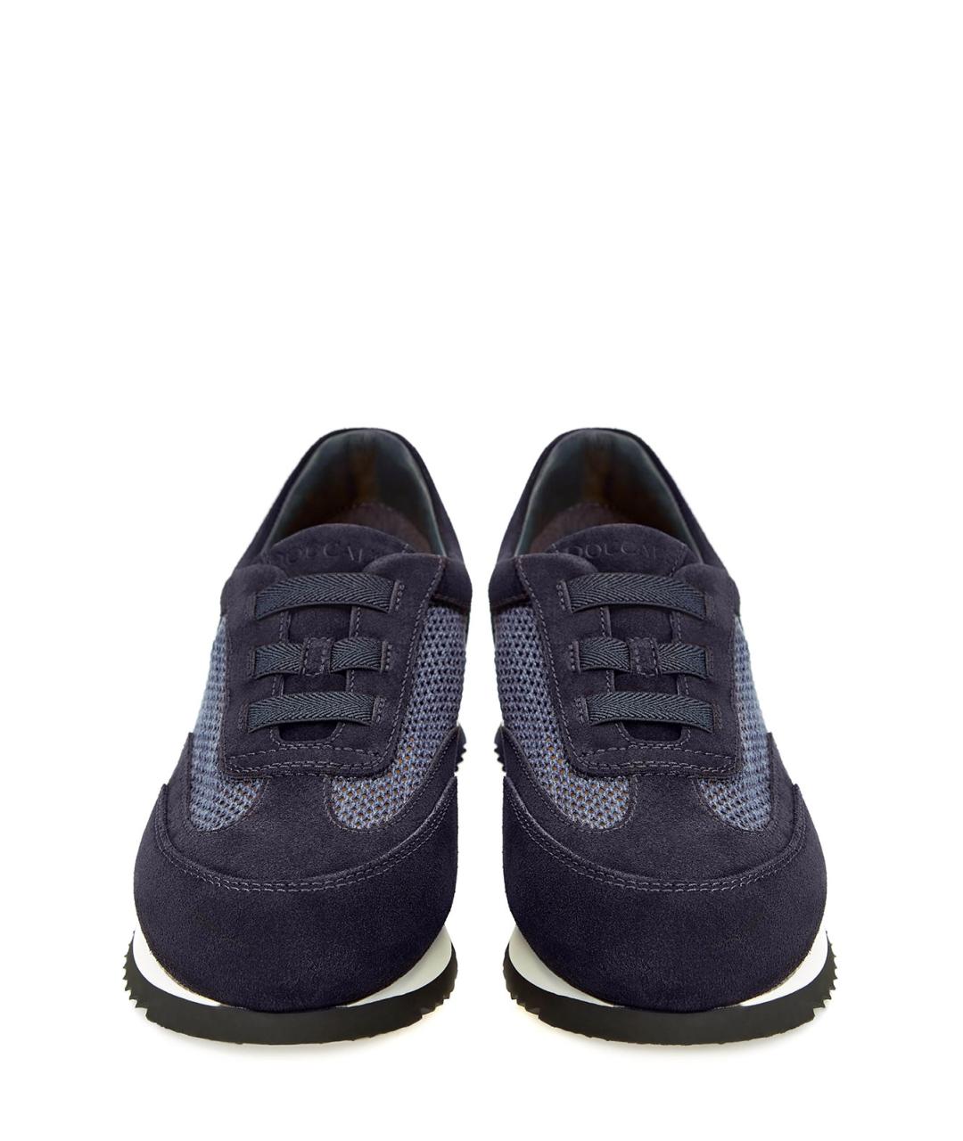 DOUCAL'S Синие кожаные низкие кроссовки / кеды, фото 5