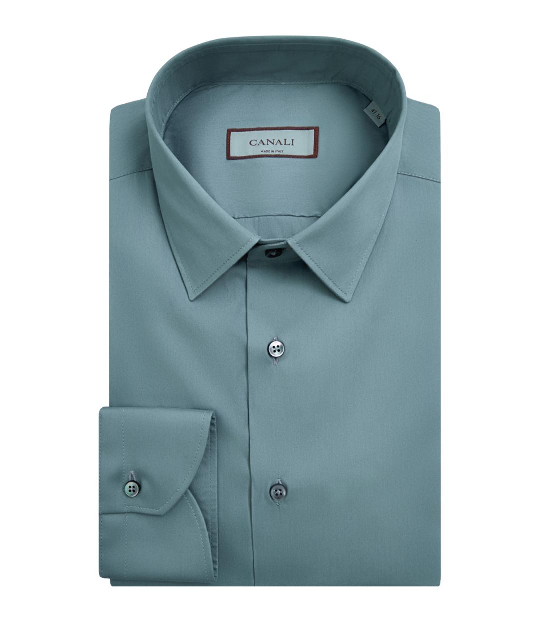 CANALI Зеленая хлопковая кэжуал рубашка, фото 1