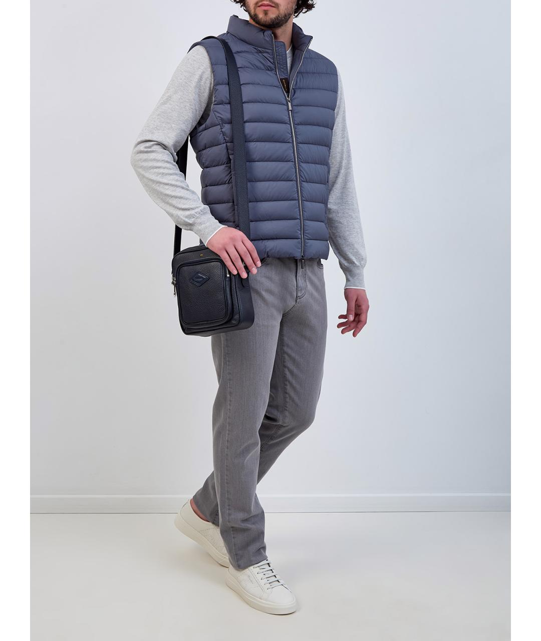 MOORER Синий полиамидовый жилет, фото 2