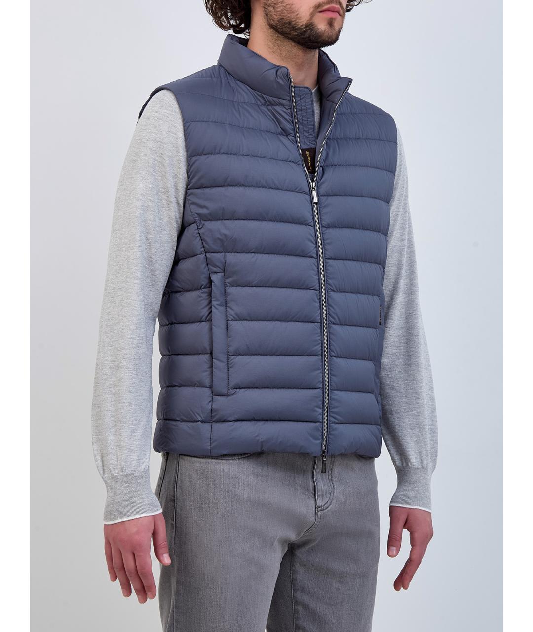 MOORER Синий полиамидовый жилет, фото 3