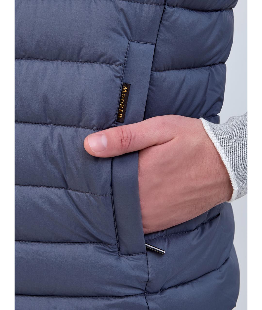 MOORER Синий полиамидовый жилет, фото 5