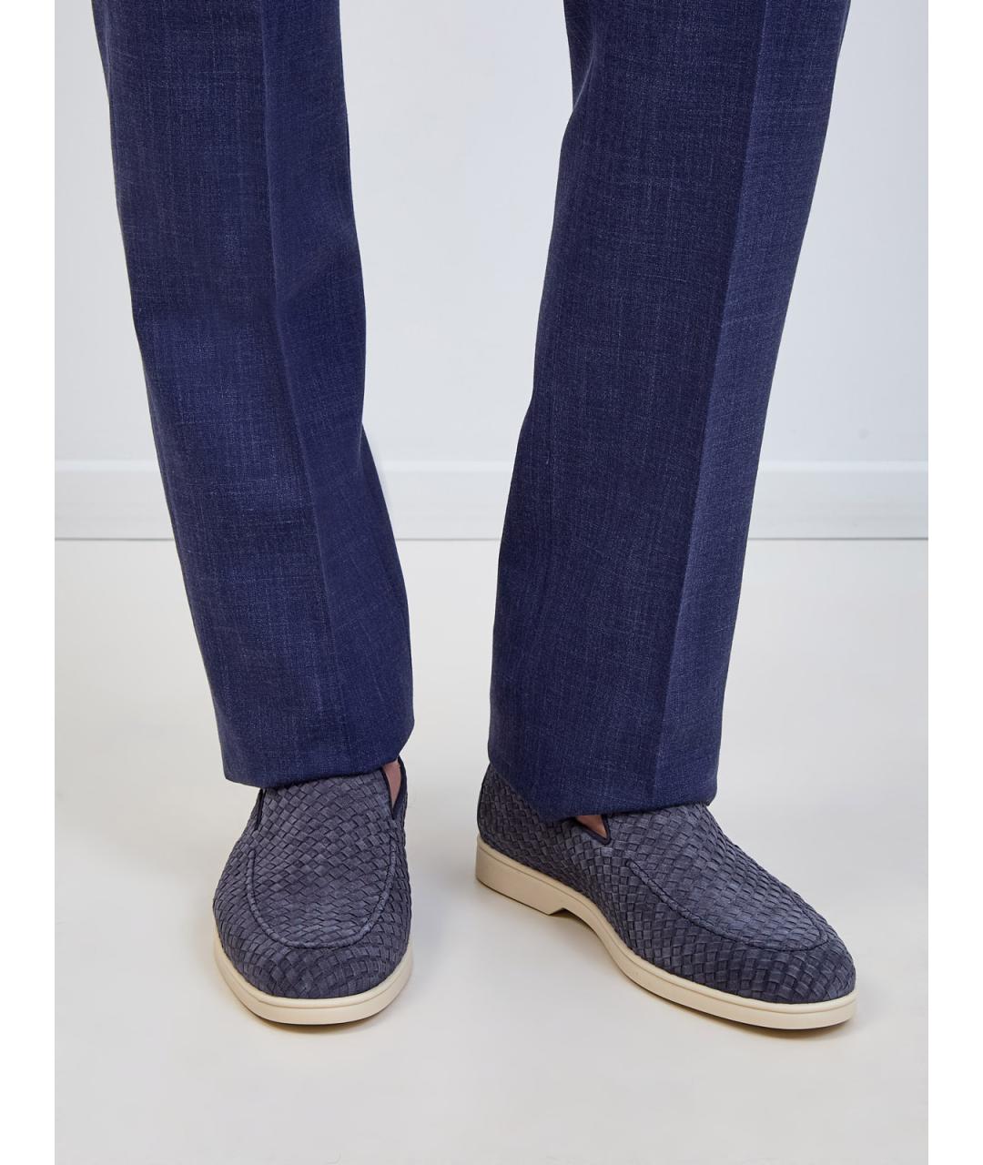 DOUCAL'S Серые замшевые лоферы, фото 2