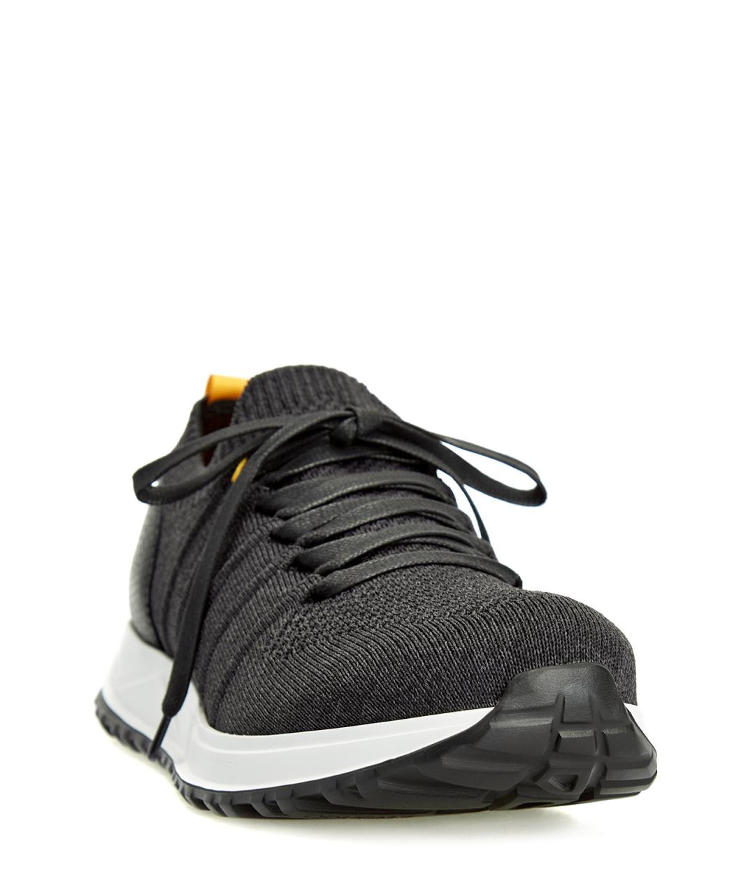 DOUCAL'S Антрацитовые текстильные низкие кроссовки / кеды, фото 3