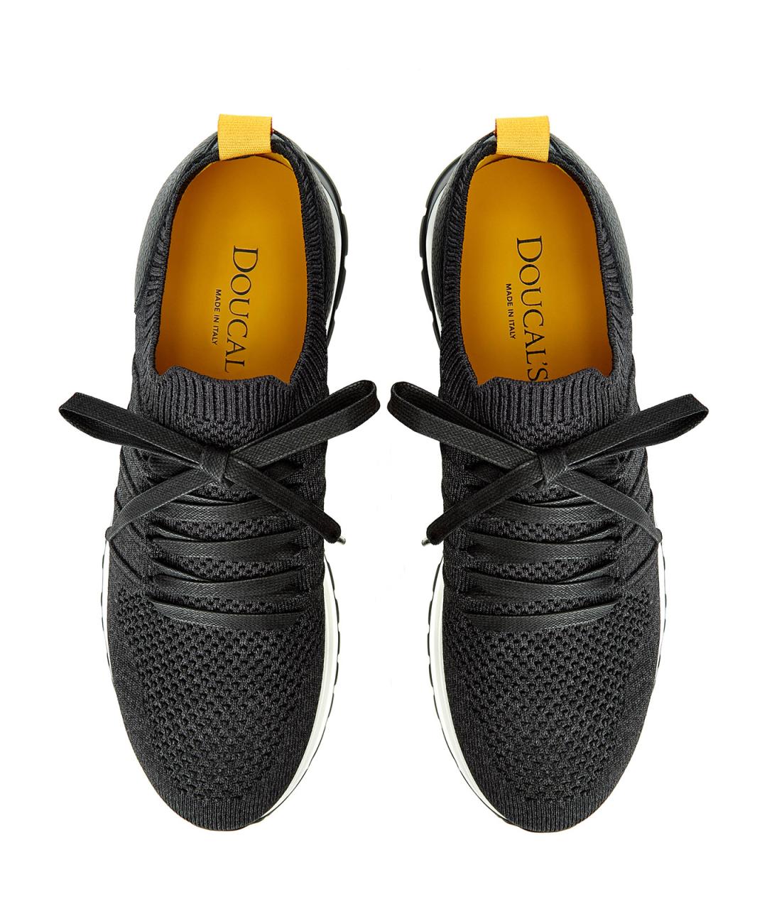 DOUCAL'S Антрацитовые текстильные низкие кроссовки / кеды, фото 6