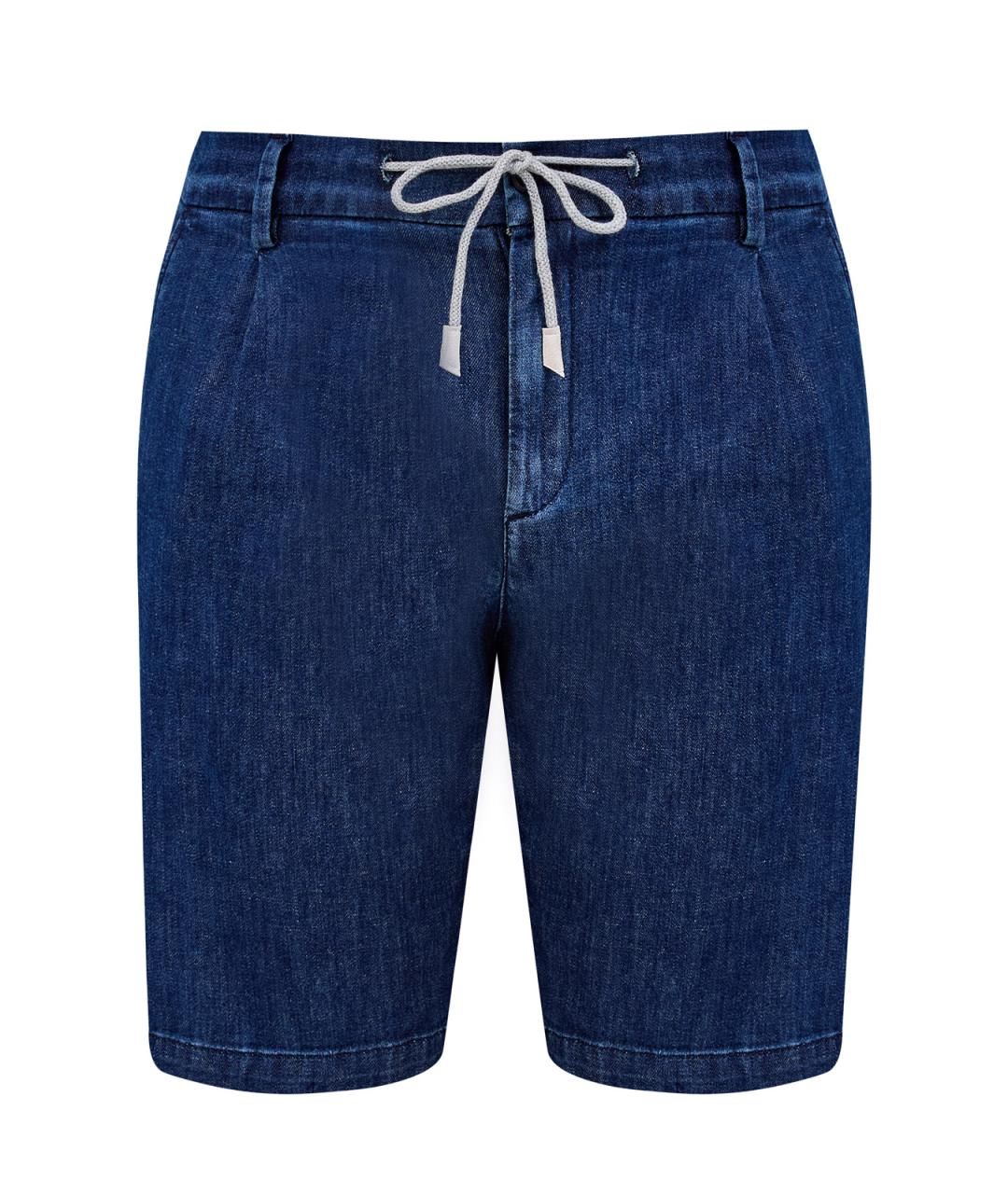 ELEVENTY Синие хлопковые шорты, фото 1