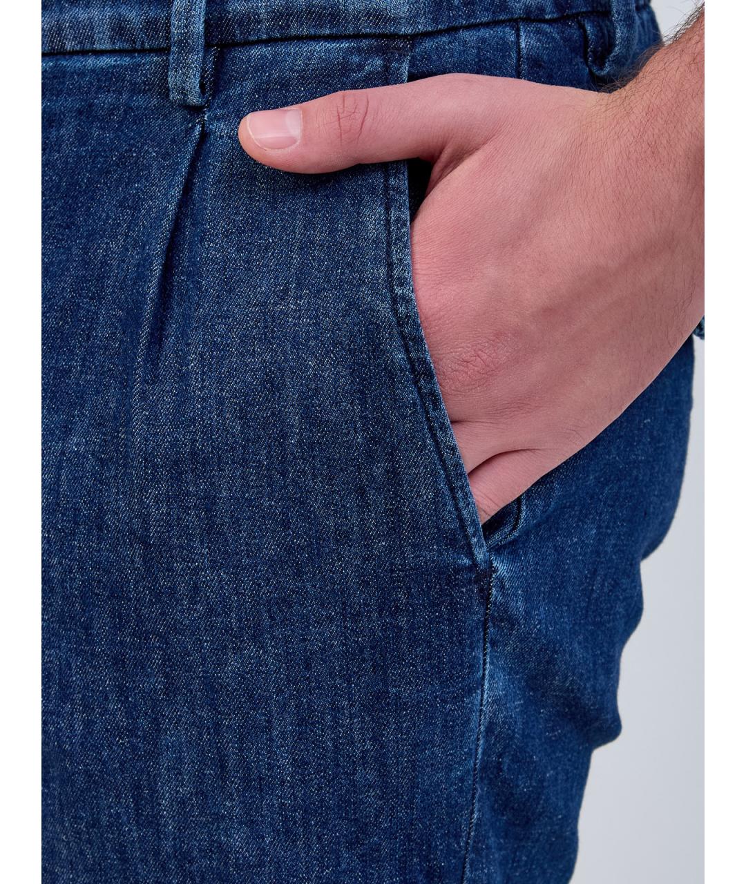 ELEVENTY Синие хлопковые шорты, фото 5