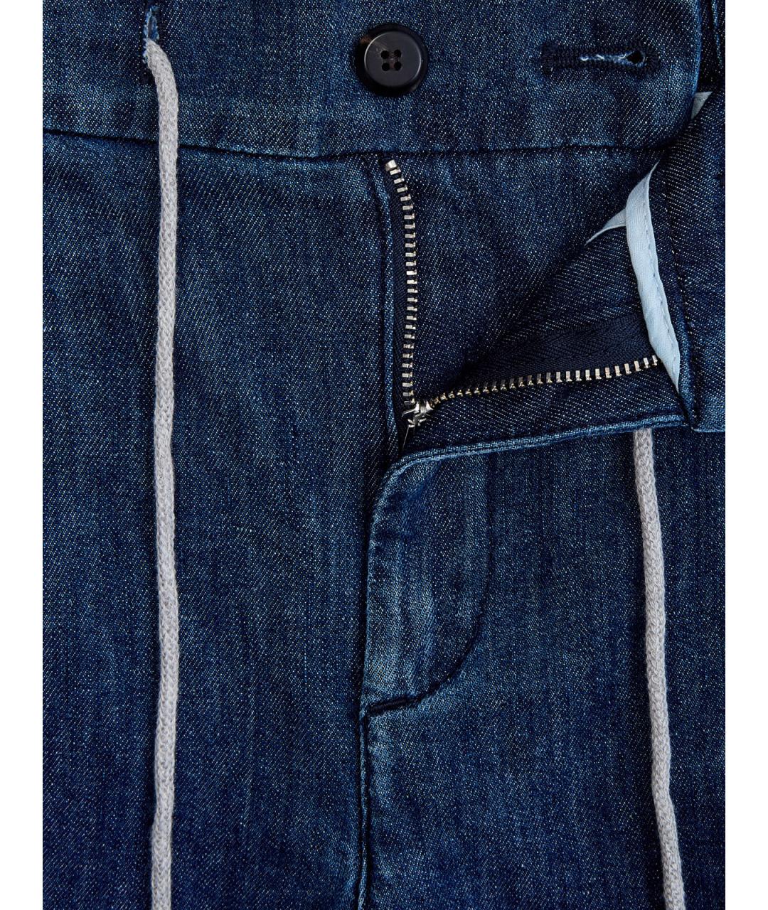 ELEVENTY Синие хлопковые шорты, фото 6