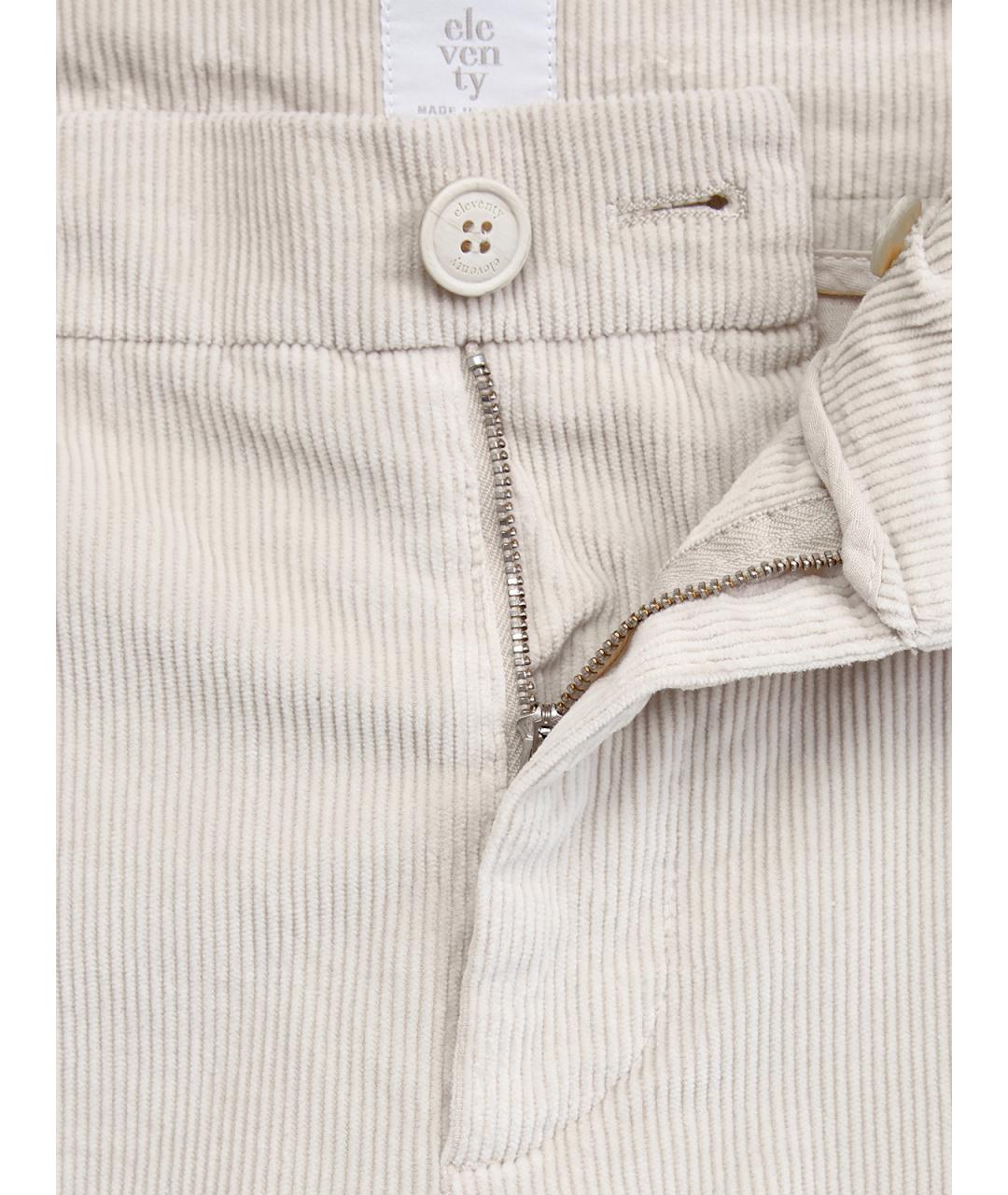 ELEVENTY Бежевые хлопковые прямые брюки, фото 6