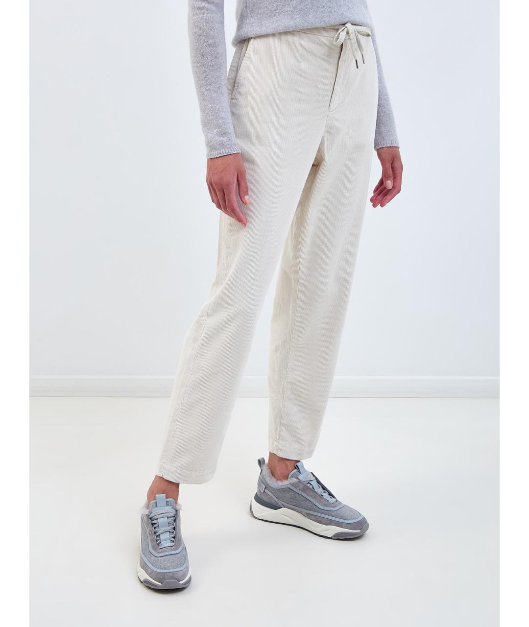 ELEVENTY Бежевые хлопковые прямые брюки, фото 3